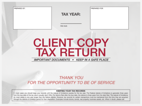 Tax Return Envelope click to enlarge